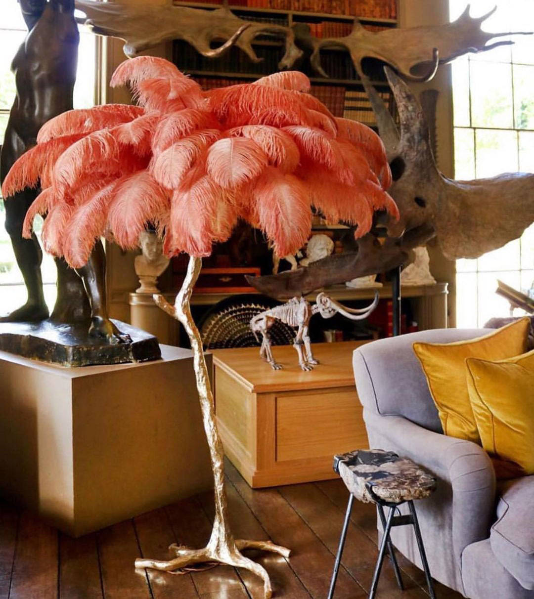 Luxury Ostrich Feather Floor Lamp