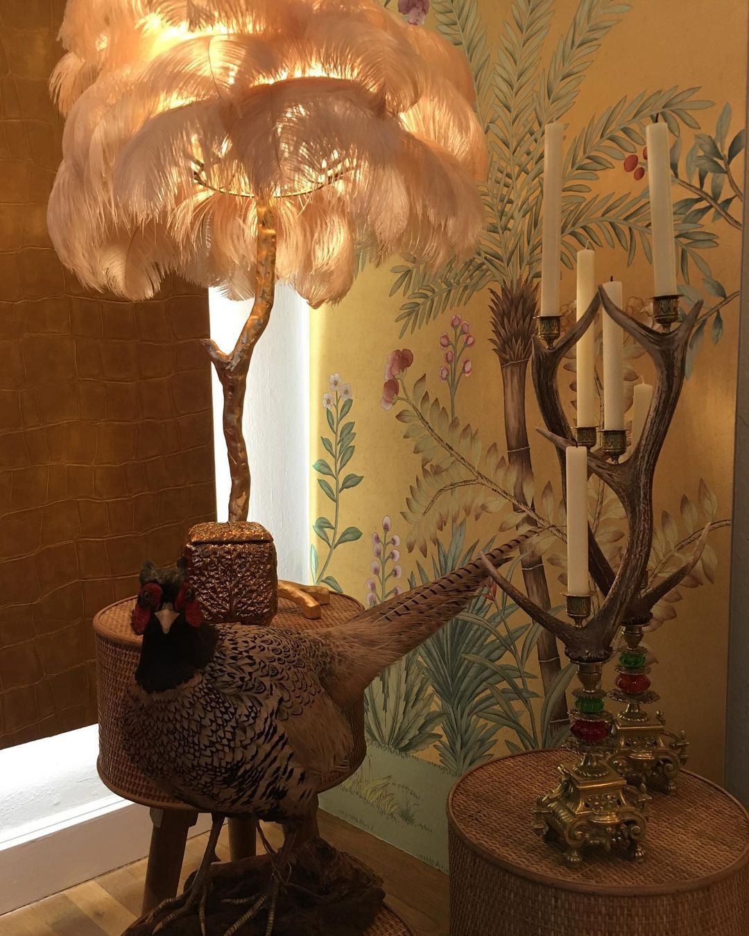 Luxury Ostrich Feather Floor Lamp