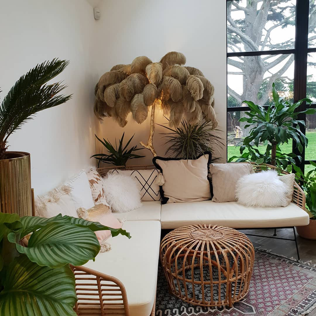 Luxury Ostrich Feather Floor Lamp