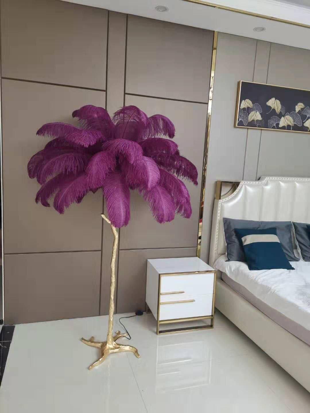 Luxury Ostrich Feather Floor Lamp
