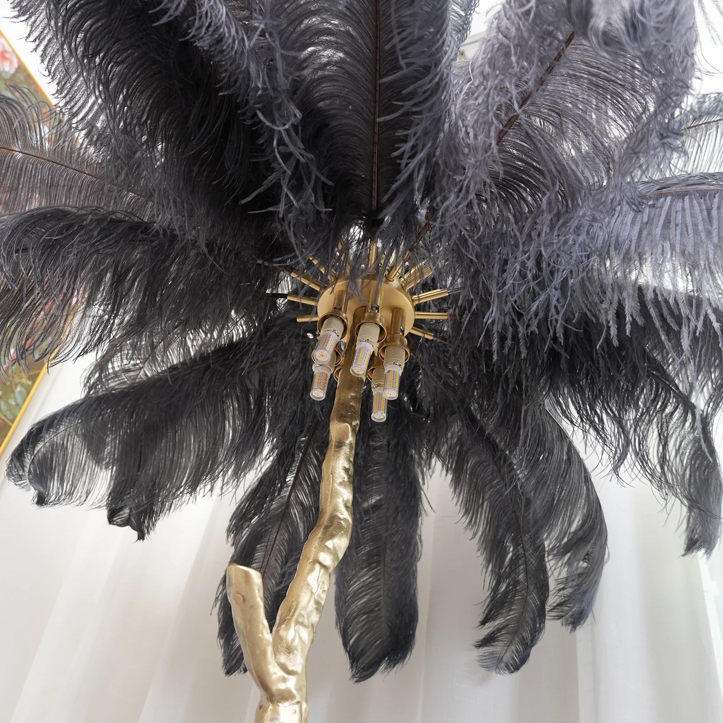 Luxury Ostrich Feather Floor Lamp