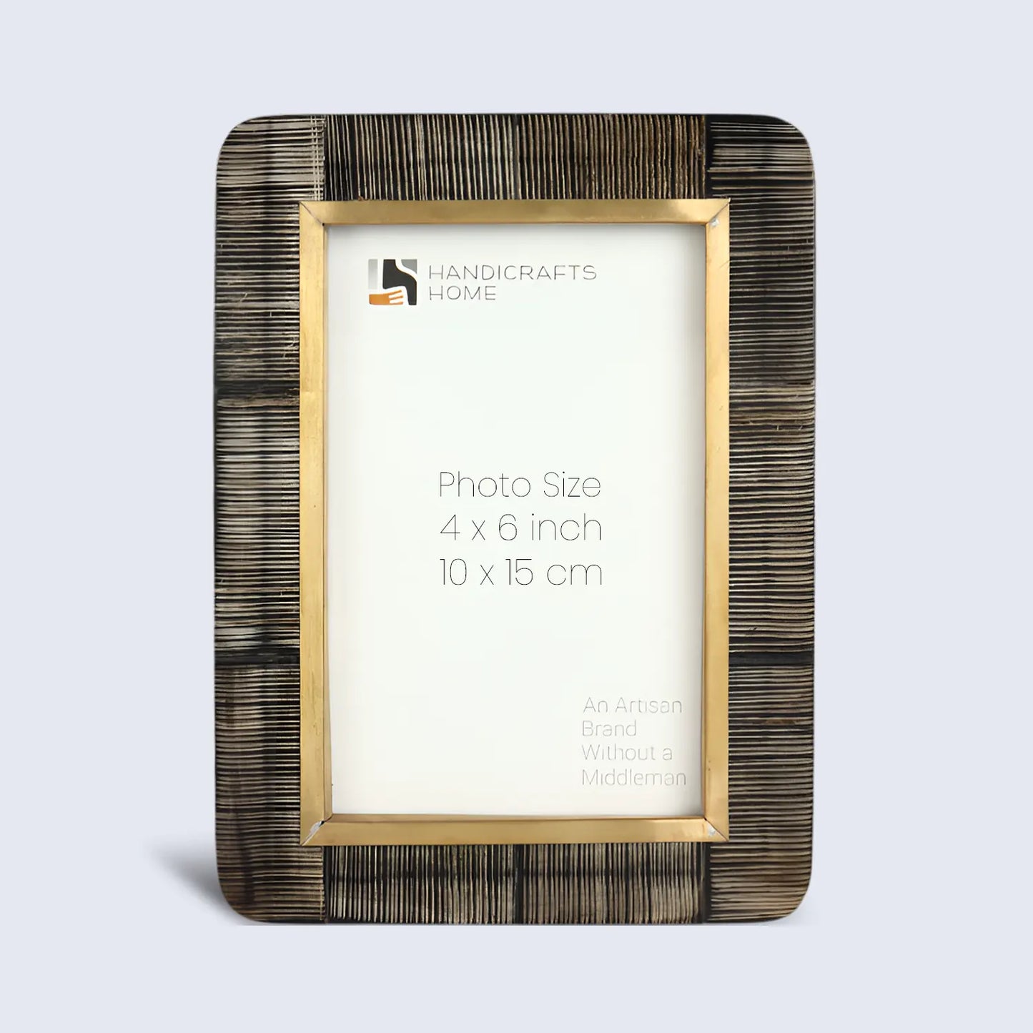 Picture Frame Shagrin Collection Horn Inlay & Brass Brown – 2 Sizes