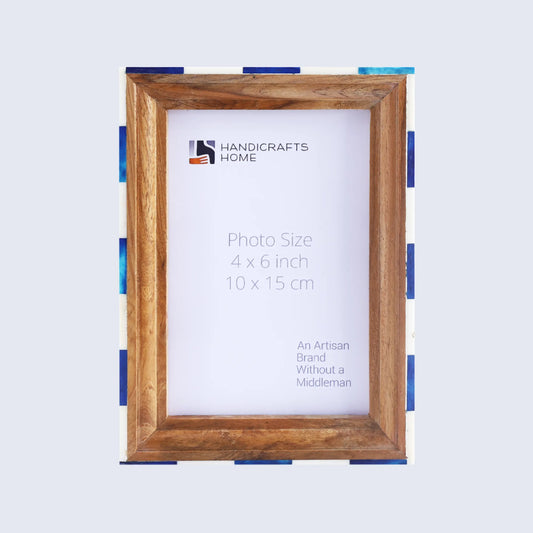Picture Frame Handmade Fairground Carousel Bone Inlay Wood – 4x6 & 5x7"