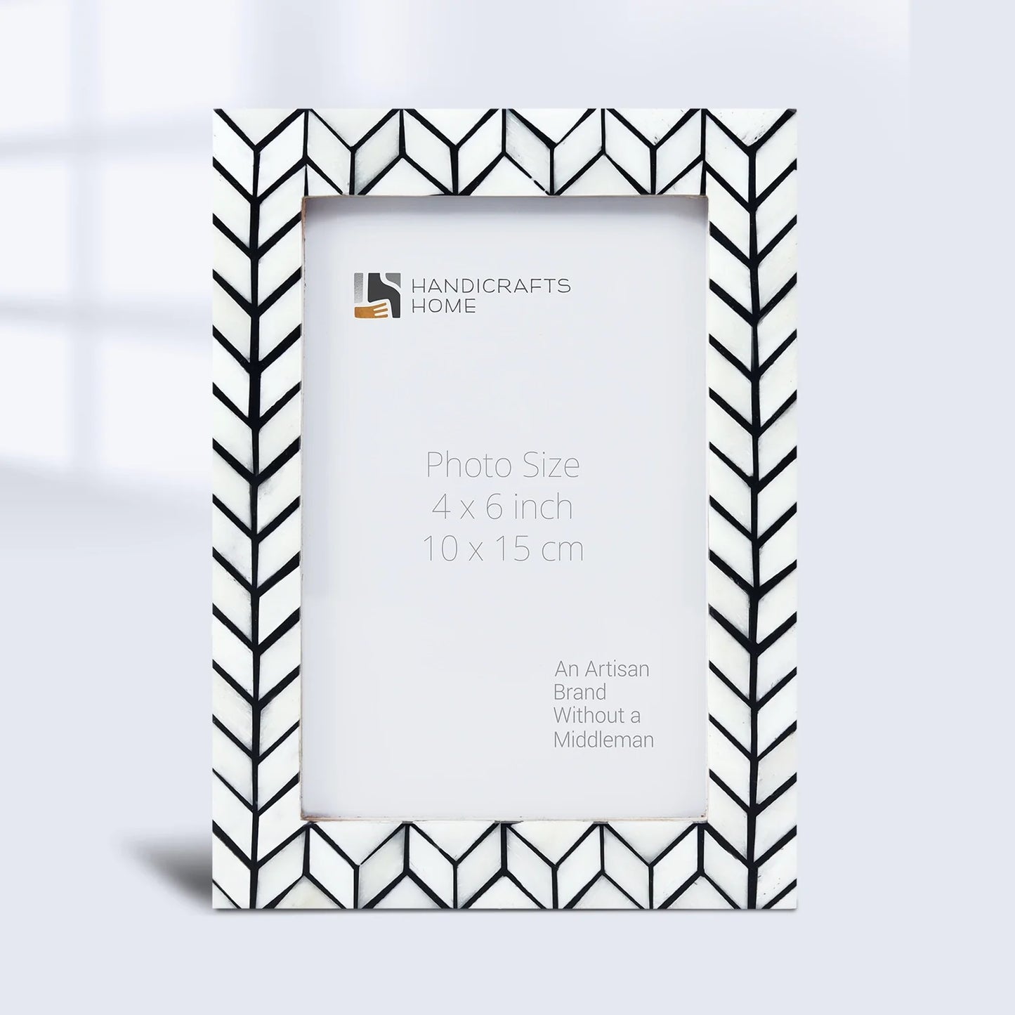 Picture Frame Artic Horizon Collection Bone Inlay & Resin Black & White – 3 sizes