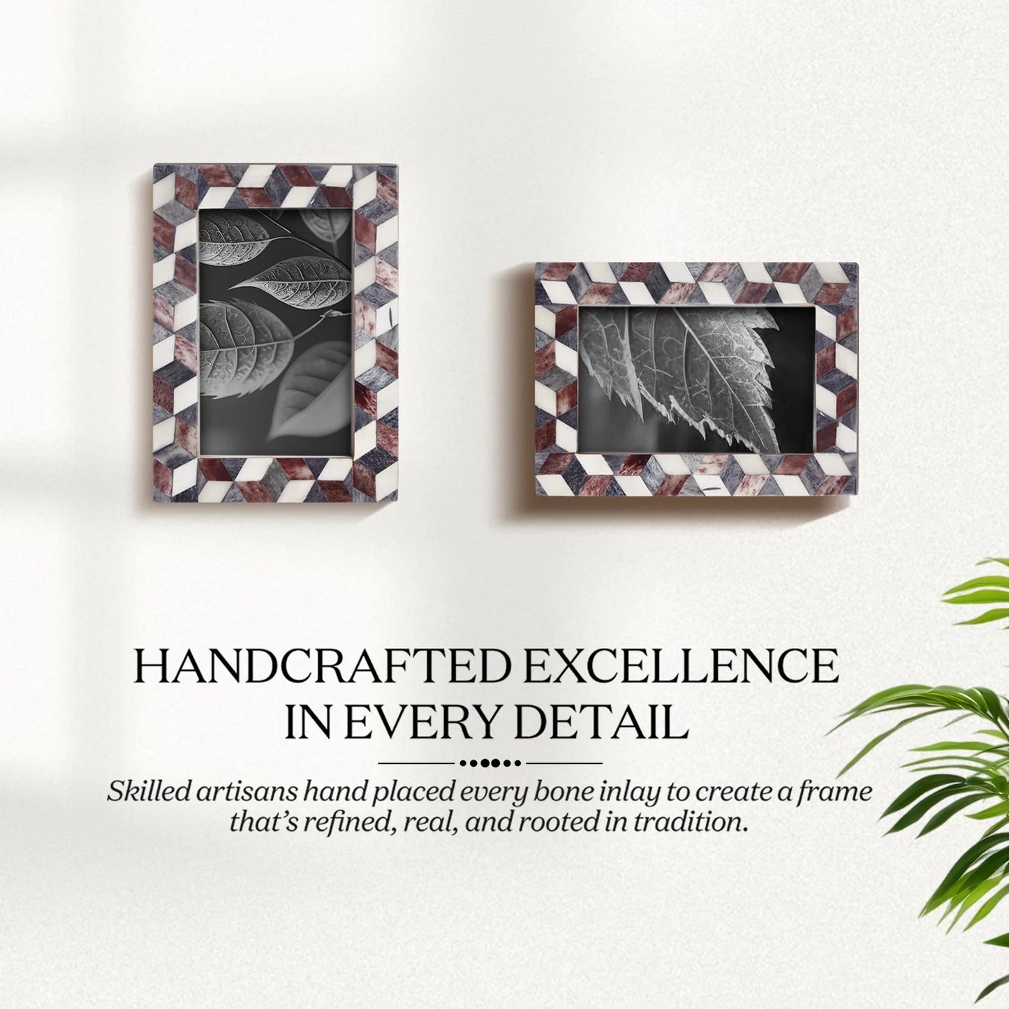 Picture Frame Arctic Stone Pattern Collection Bone Inlay Multi – 4x6, 5x7 & 8x10"