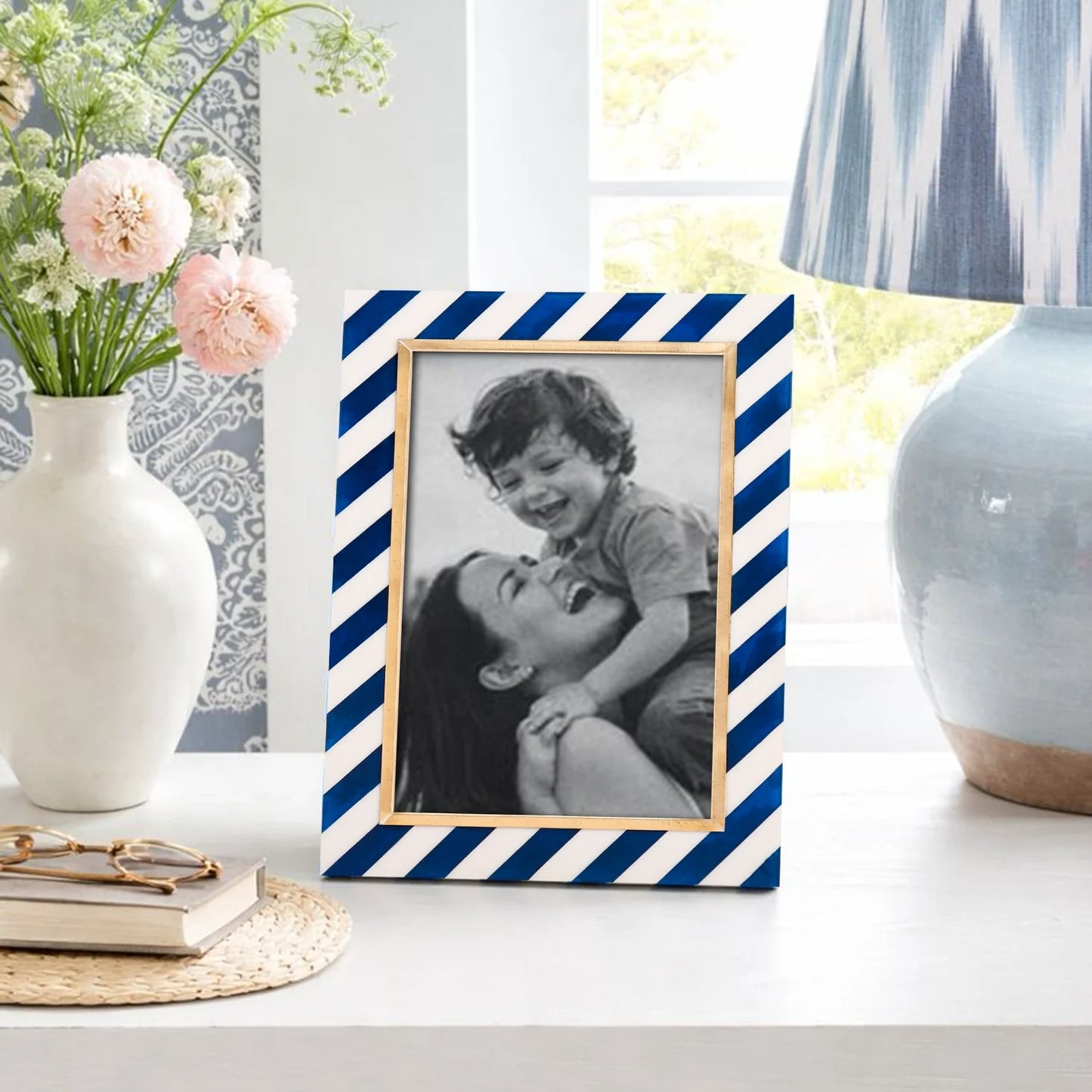 Picture Frame Halo Gondola Collection Resin Inlay & Brass Multi-Color – 4x6, 5x7 & 8x10"