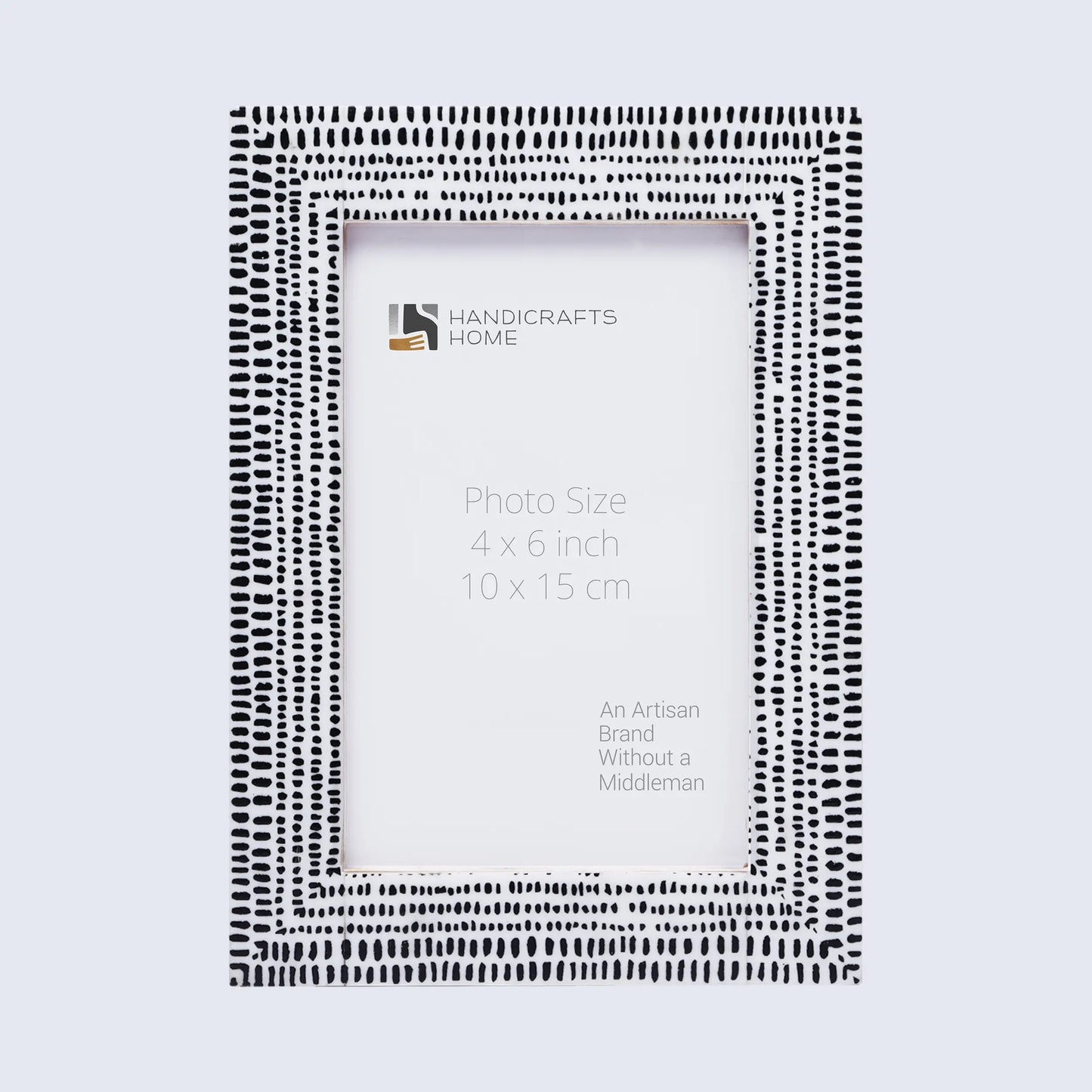 Rhythm Particle Picture Frame B&W Resin Inlay 4x6 5x7 8x10
