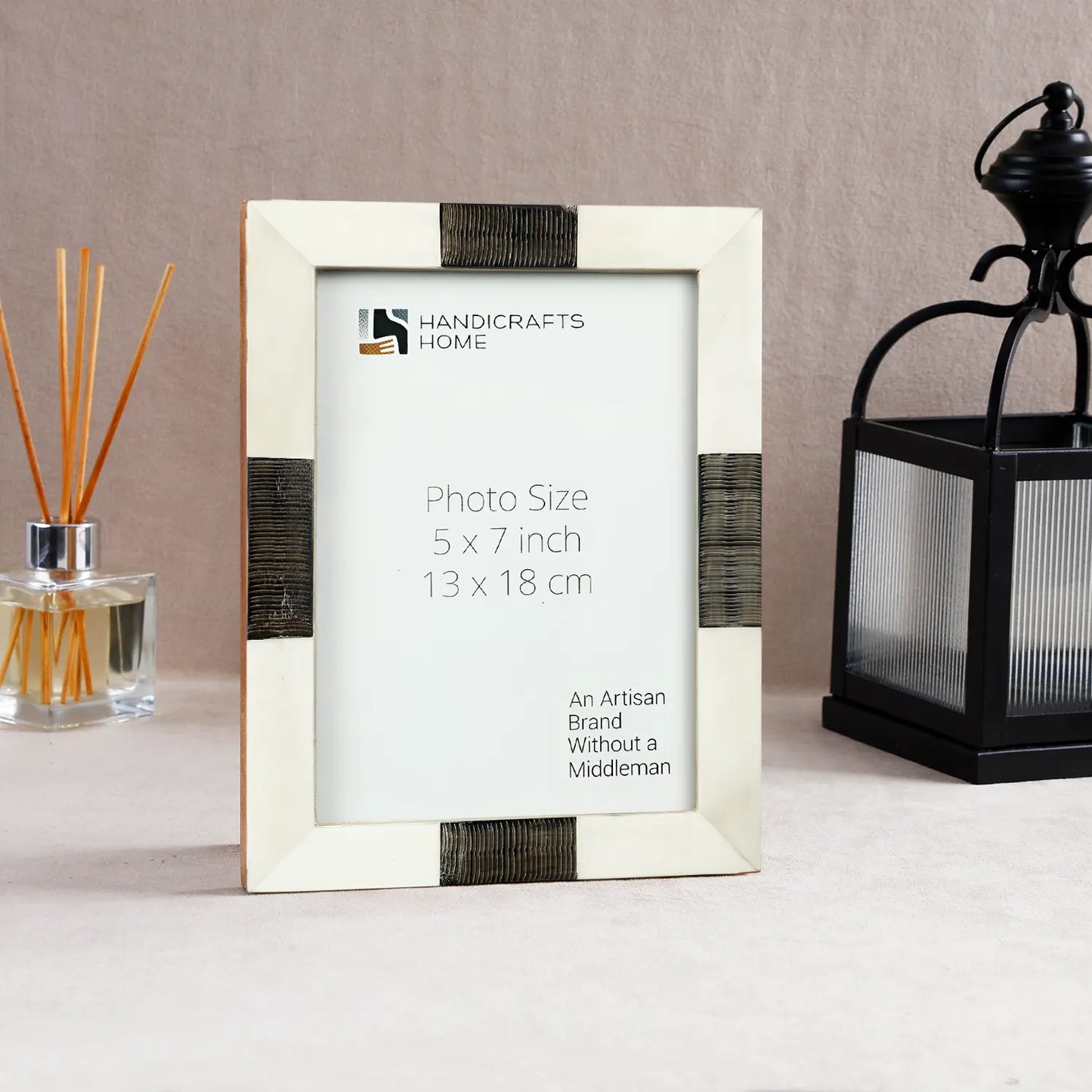 Picture Frame Sea Siren Teles Collection Bone & Horn Inlay White Black – 2 Sizes
