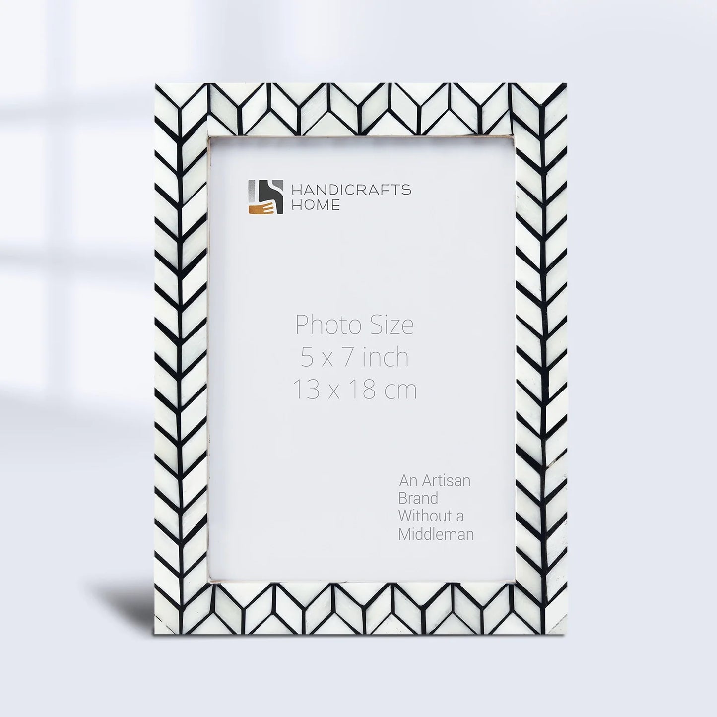 Picture Frame Artic Horizon Collection Bone Inlay & Resin Black & White – 3 sizes