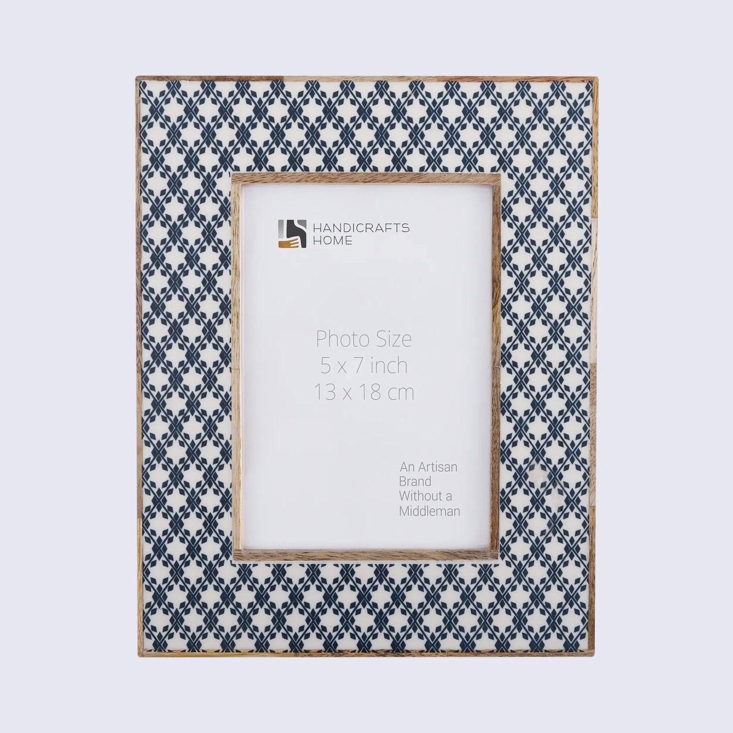 Rhythm Diamond Picture Frame Blue Resin Inlay 4x6 5x7 8x10