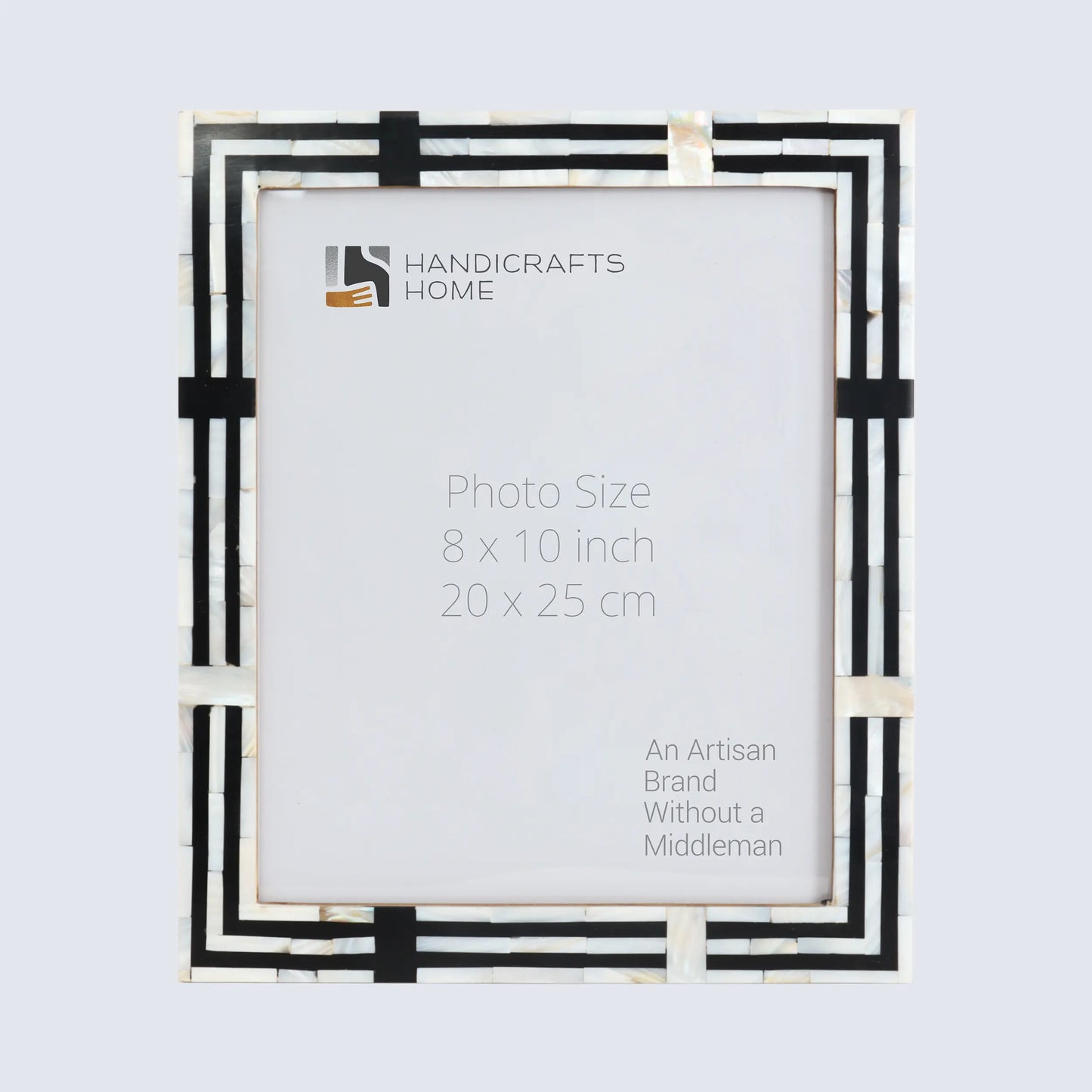 Picture Frames Pearlescent Motif Pattern Collection Mother of Pearl Resin Inlay Black 3 Sizes