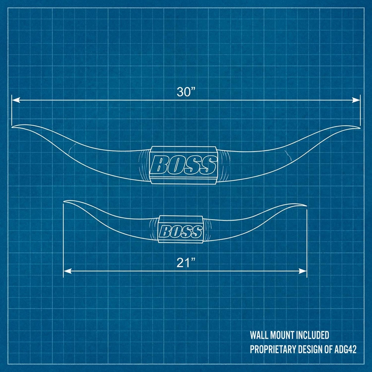 Bull Horns | The Boss Steer Horns - Gold