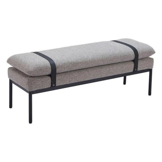 Padd Wood and Steel Grey Bench