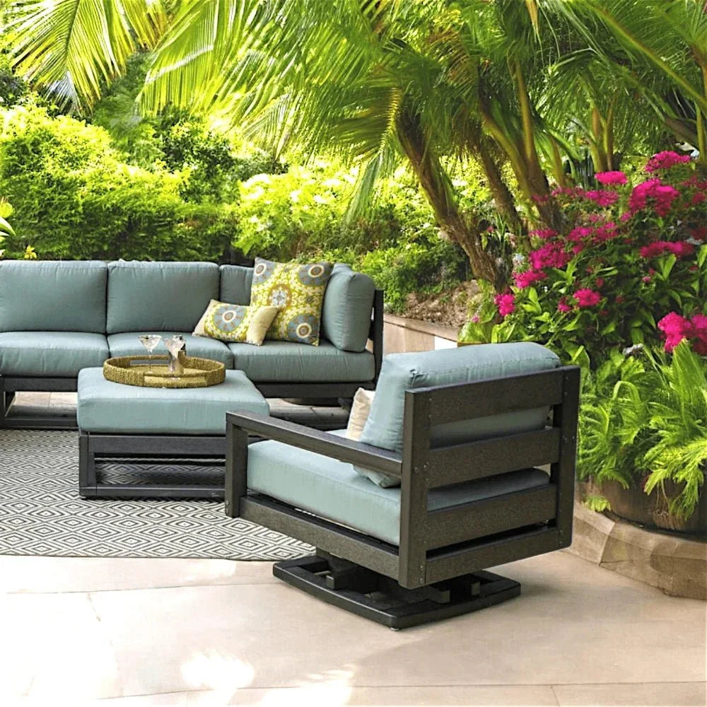 Palm Beach Poly Outdoor Swivel Rocker Chair Sunbrella
