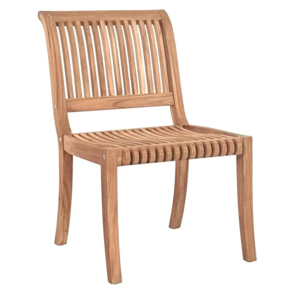 Palm Teak Armless Outdoor Dining Chair