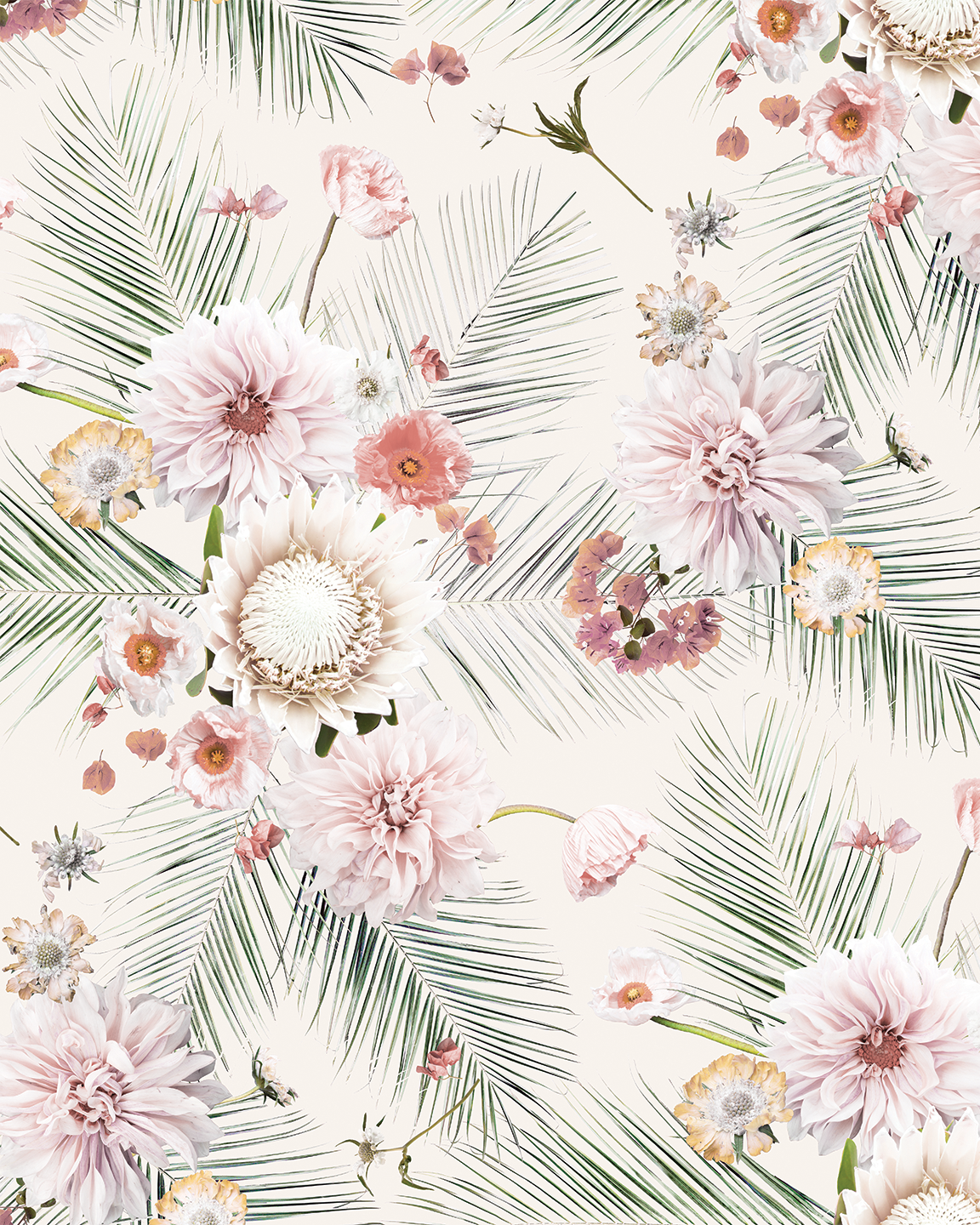 Palm Springs Wallpaper, off-white