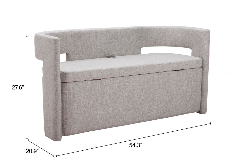 Papua Performance Fabric Storage Bedroom Bench