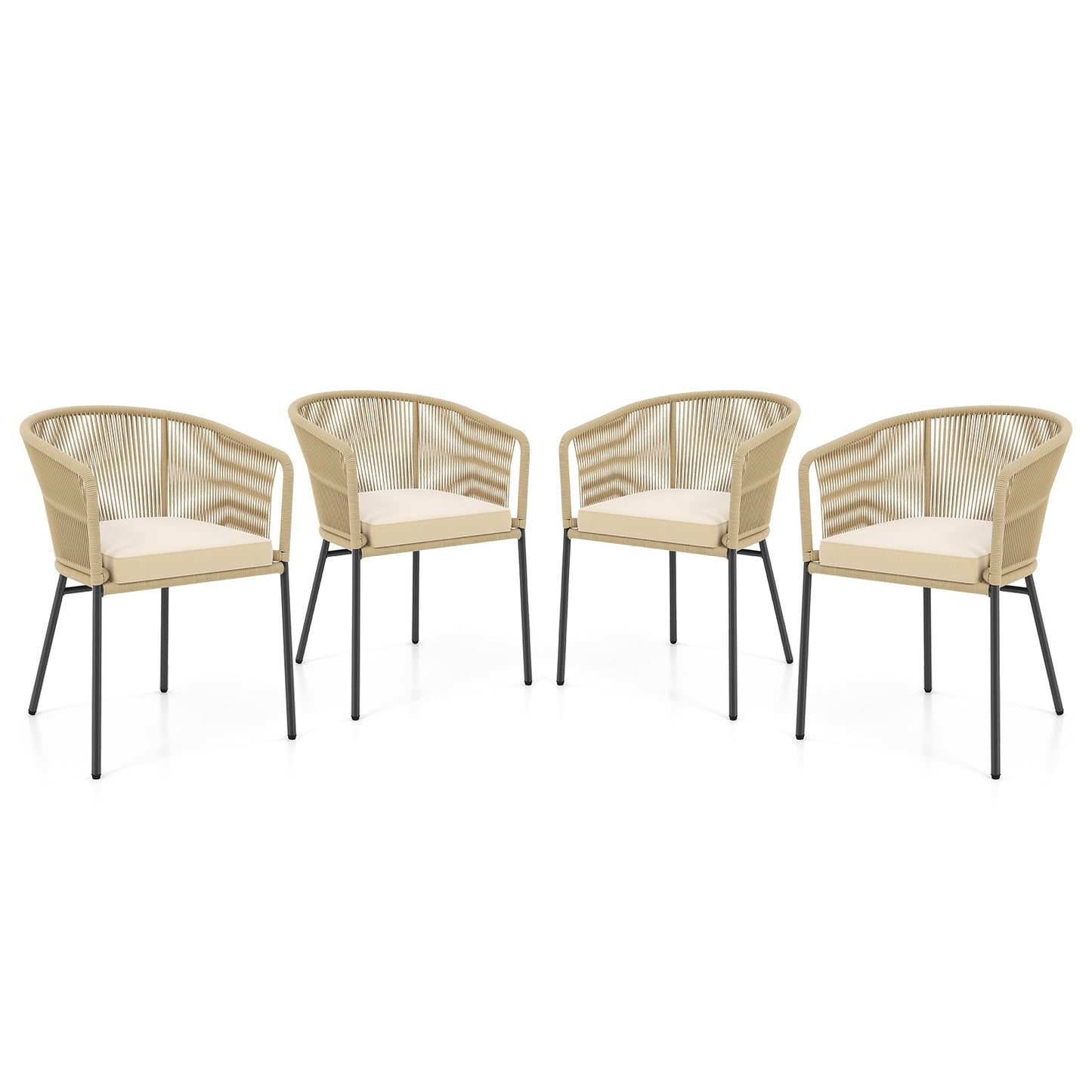 Patio Chairs Set of 4 with