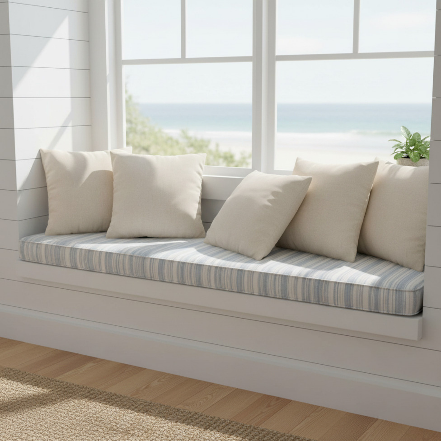 Ivory White Solid Square Pillowcase | Poly Canvas Throw Pillow Cover 18x18, Plain Decorative Layering Accent Cushion Cover