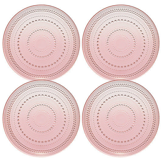 Blush Glass Plate, Set of 4