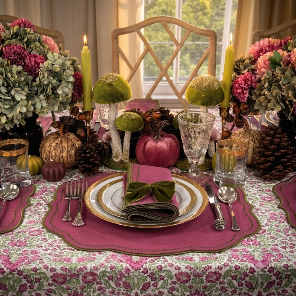 The Larkspur & Bramble: Plum and Sage - Tablecloth