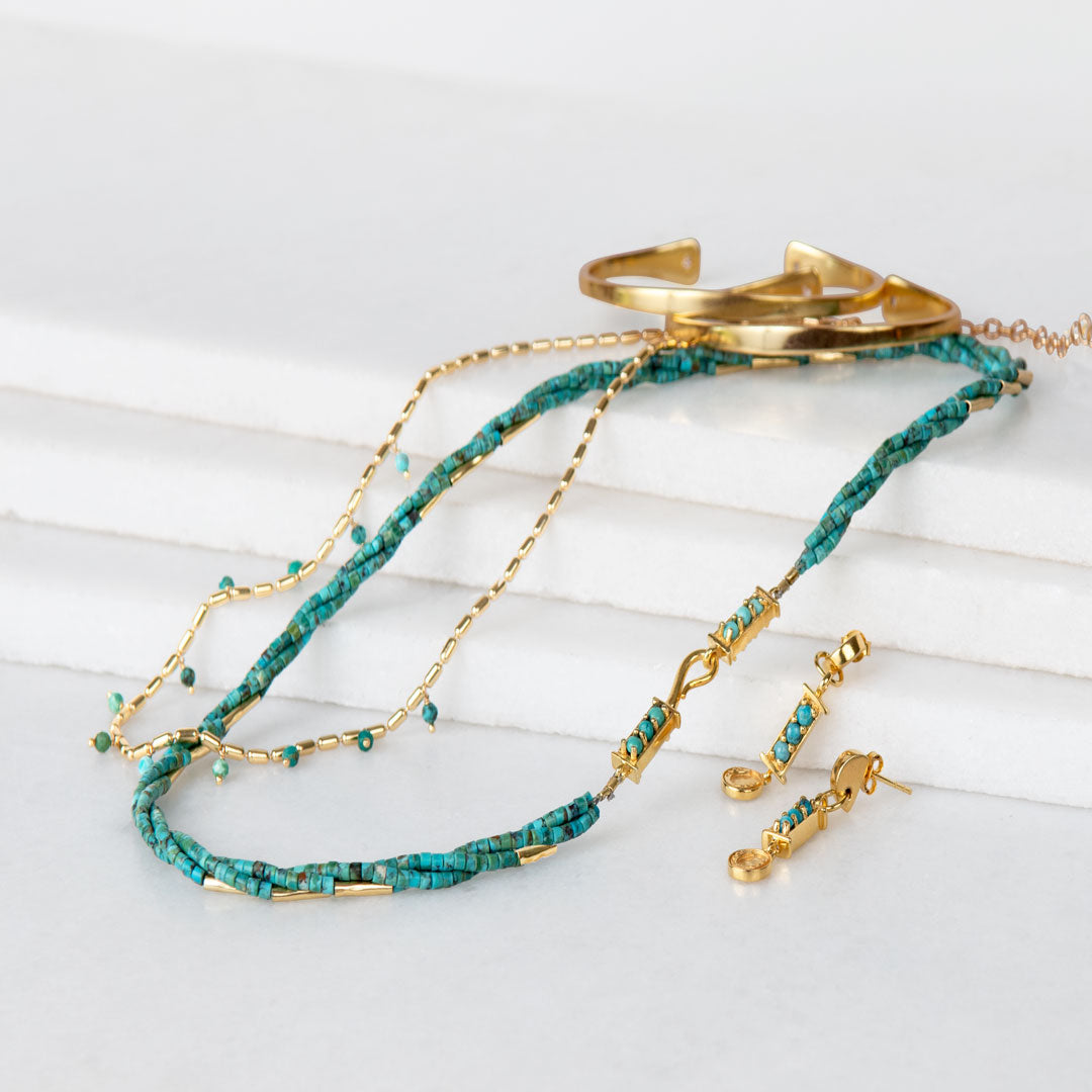 Prism - Linea Turquoise Equestrian Earring