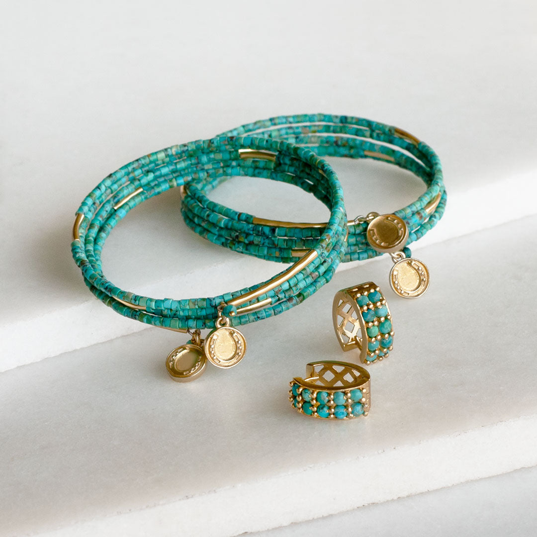 Prism - Linea Turquoise Equestrian Earring