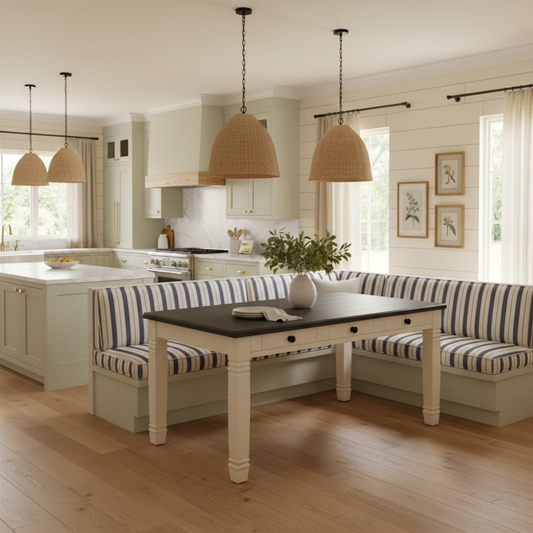 Bolanburg Farmhouse Dining Table Drawers Whitewash Wood Seats 6