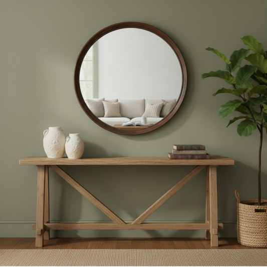 Inikas Wood Frame Wall Mirror