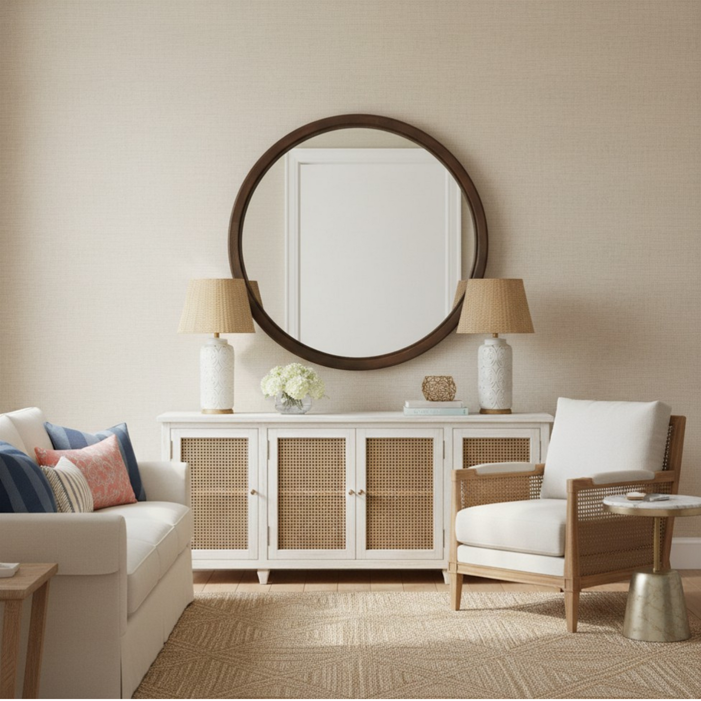 Inikas Wood Frame Wall Mirror