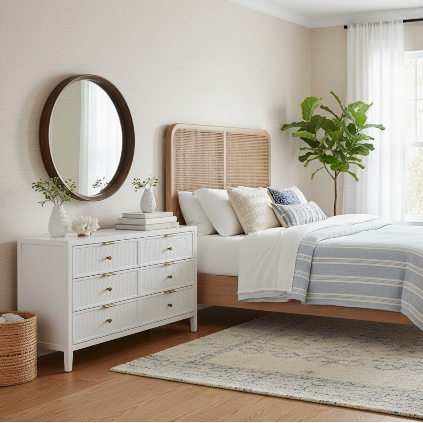 Inikas Wood Frame Wall Mirror