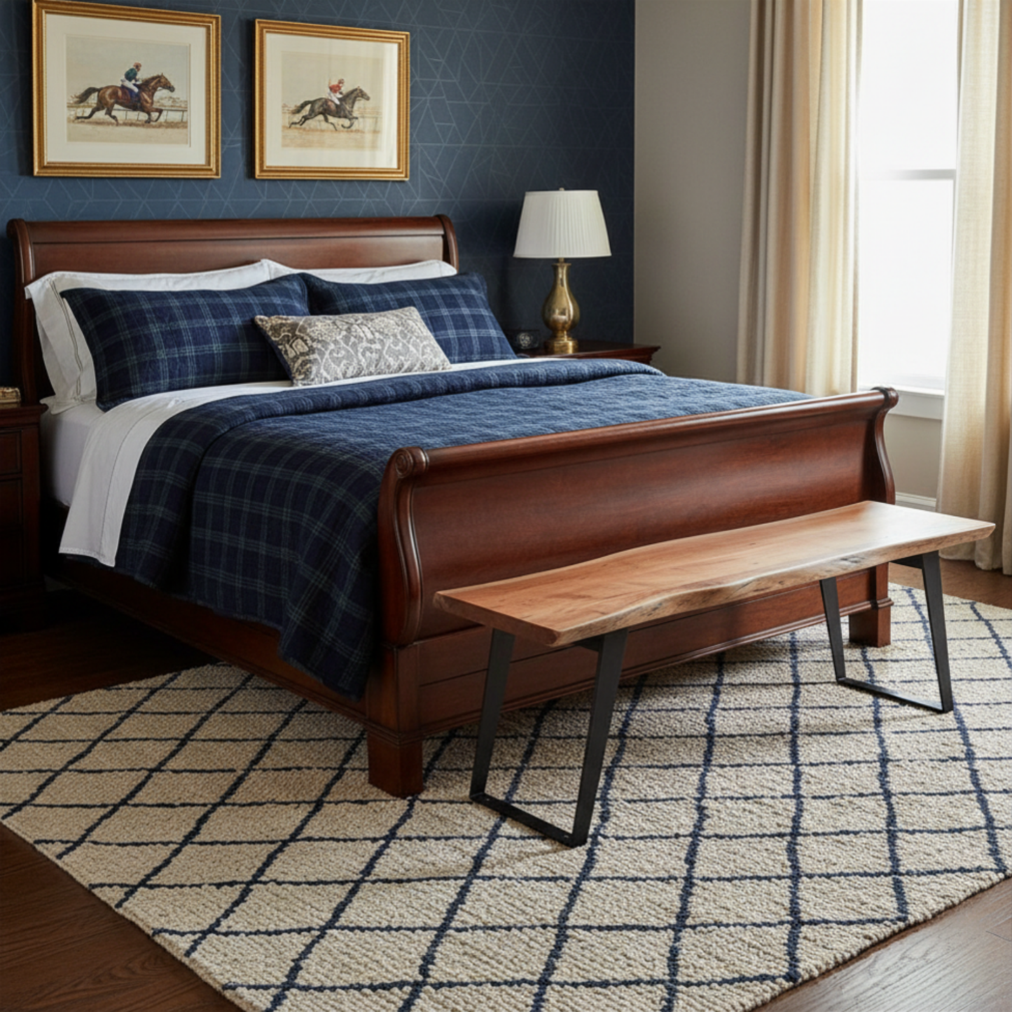 Timbergirl solid wood live edge Bench