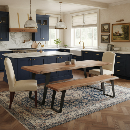 Timbergirl solid wood live edge Bench