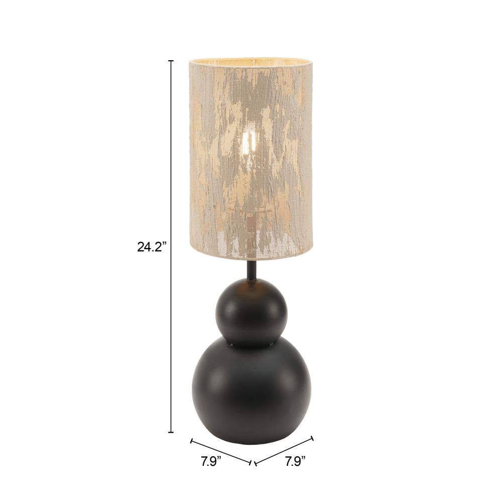 Pupen Steel Black Table Lamp