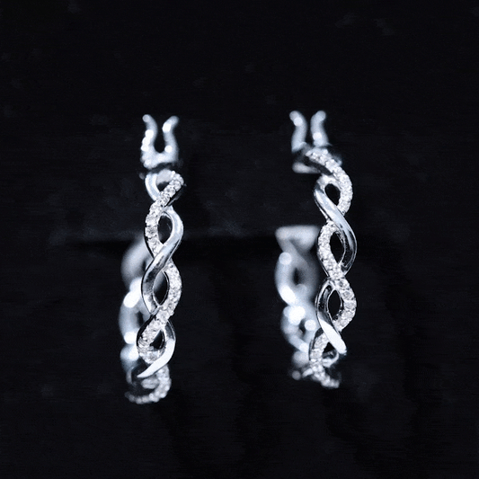 Certified Lab Created Diamond Hoops for Women