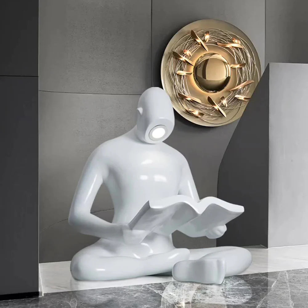 Reading Human Sculpture Floor Lamp