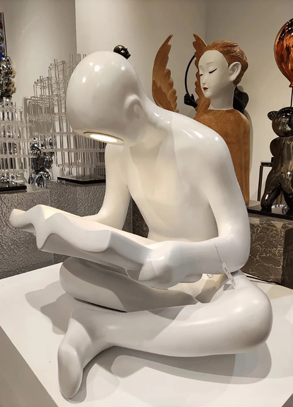 Reading Human Sculpture Floor Lamp