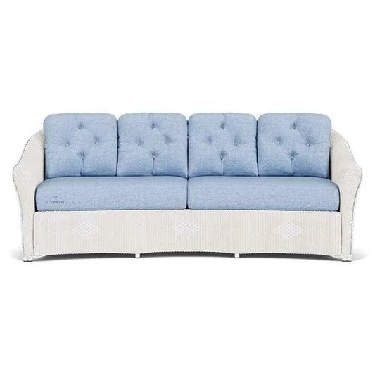 Reflections All Weather Wicker Crescent Sofa with Sunbrella Cushions