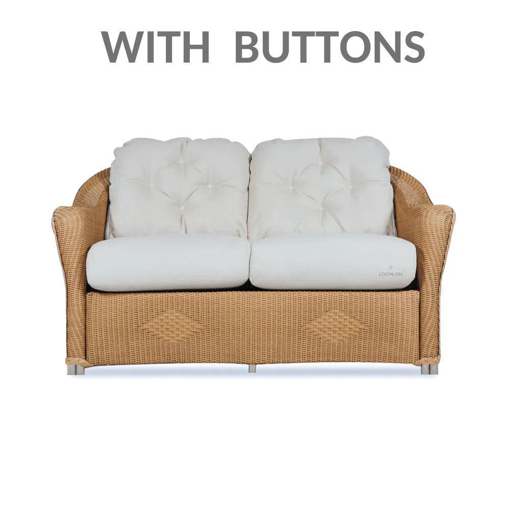 Reflections Wicker Loveseat with Sunbrella Cushions