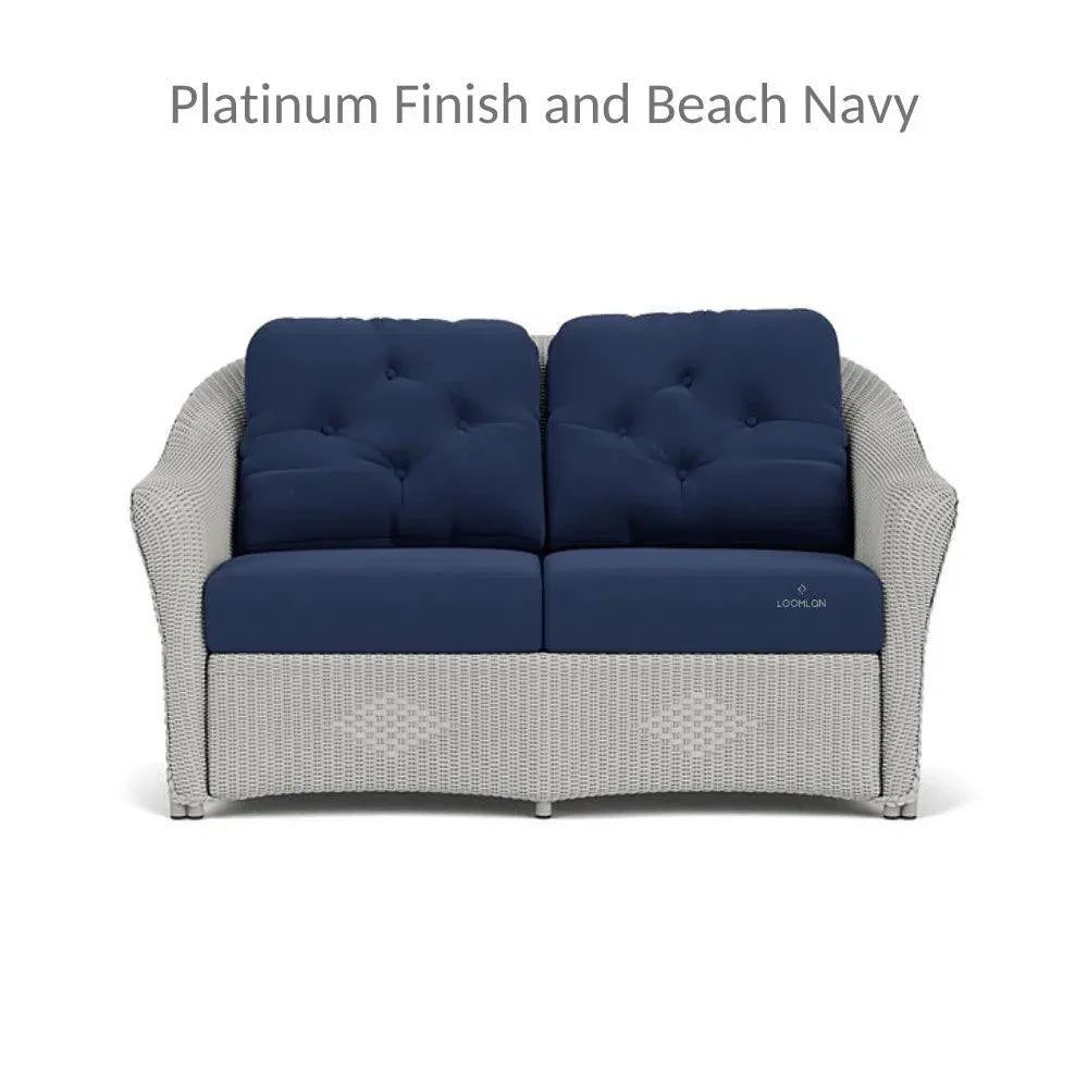 Reflections Wicker Loveseat with Sunbrella Cushions