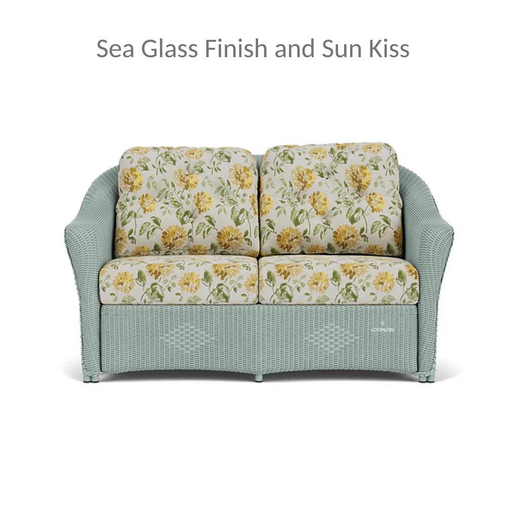 Reflections Wicker Loveseat with Sunbrella Cushions