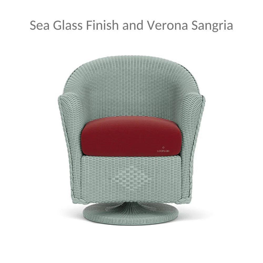 Reflections Wicker Patio Swivel Rocker Dining Chair