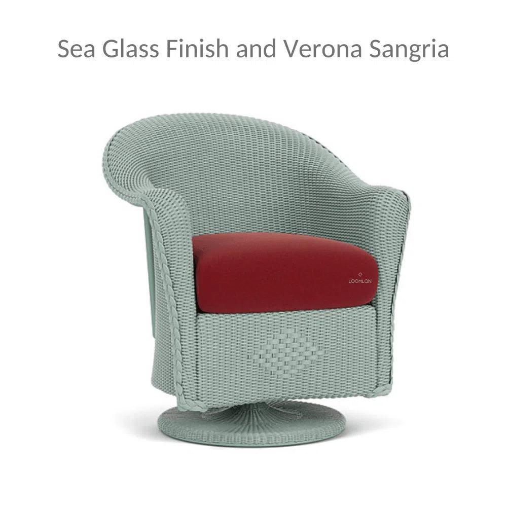 Reflections Wicker Patio Swivel Rocker Dining Chair