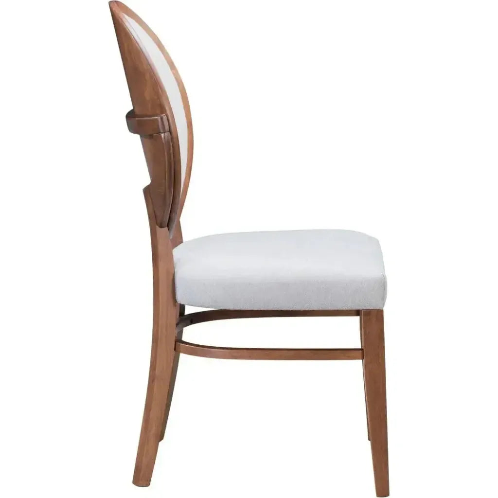 Regents Dining Chair 2PC Walnut & Gray