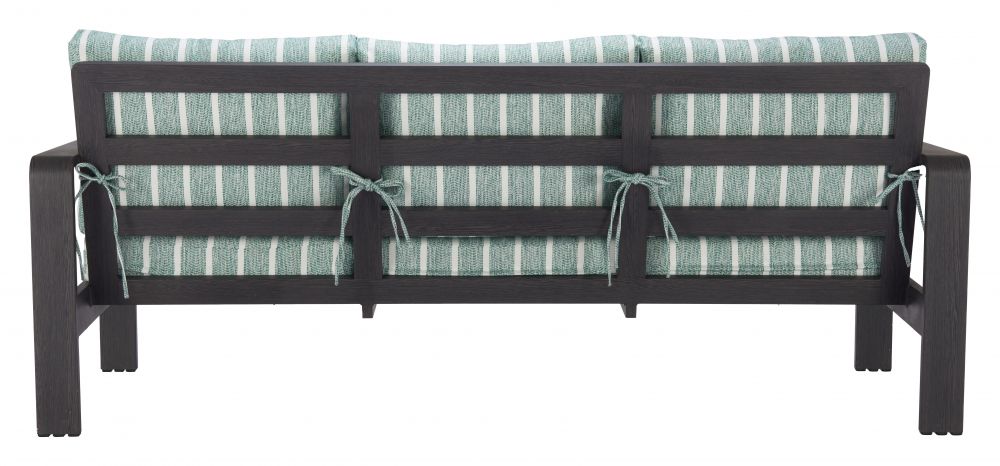 Rolig Green and White Stripe Olefin Fabric Outdoor Luxury Sofa
