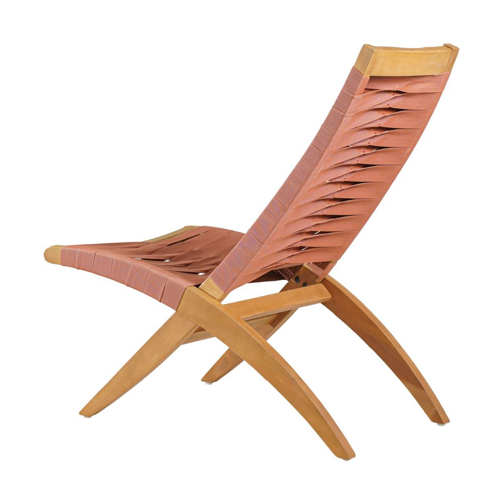 Rova Solid Wooden Rattan Frame Weaved Outdoor Luxury Lounge Chair