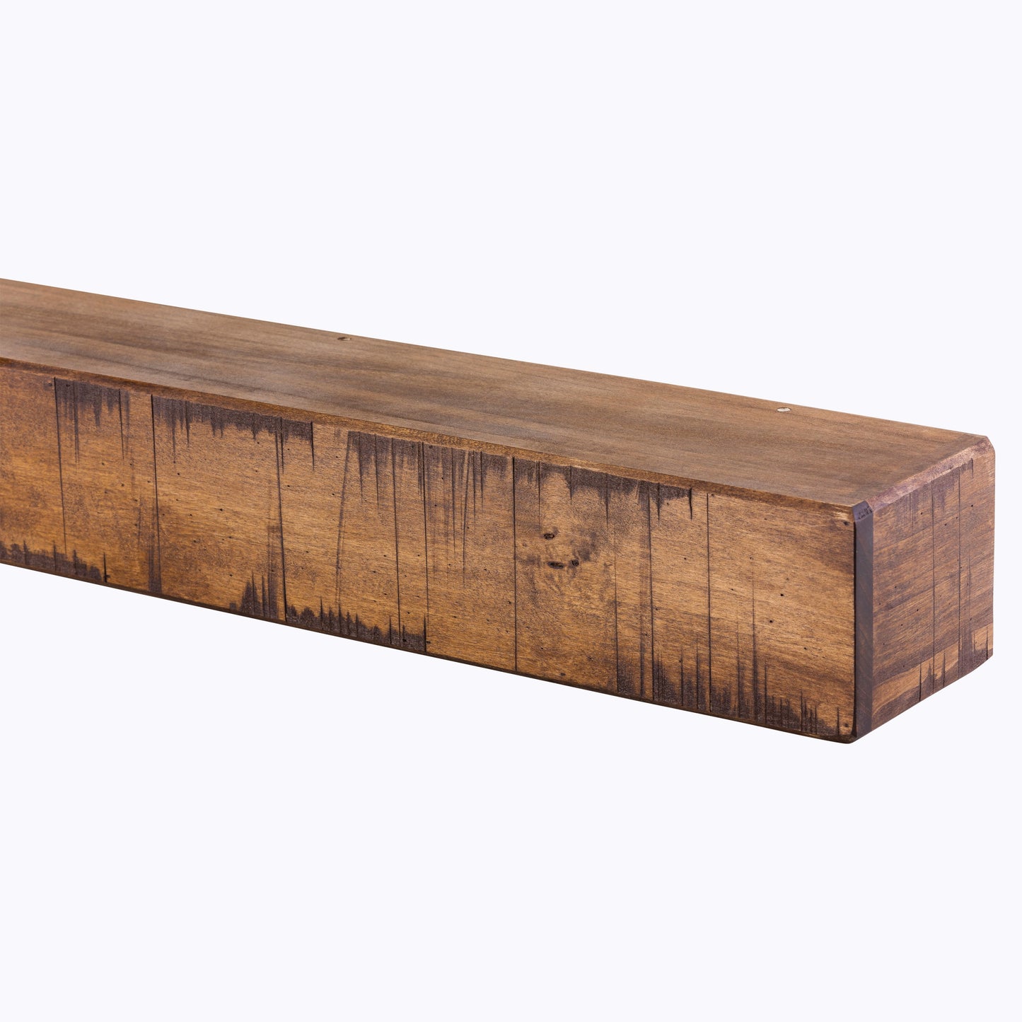 Rustic Poplar Reclaimed Natural Wood Fireplace Mantel Shelf