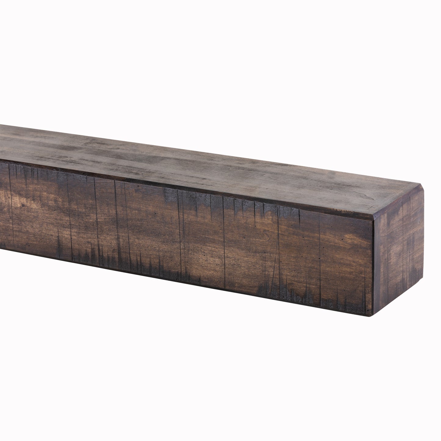 Rustic Poplar Reclaimed Natural Wood Fireplace Mantel Shelf