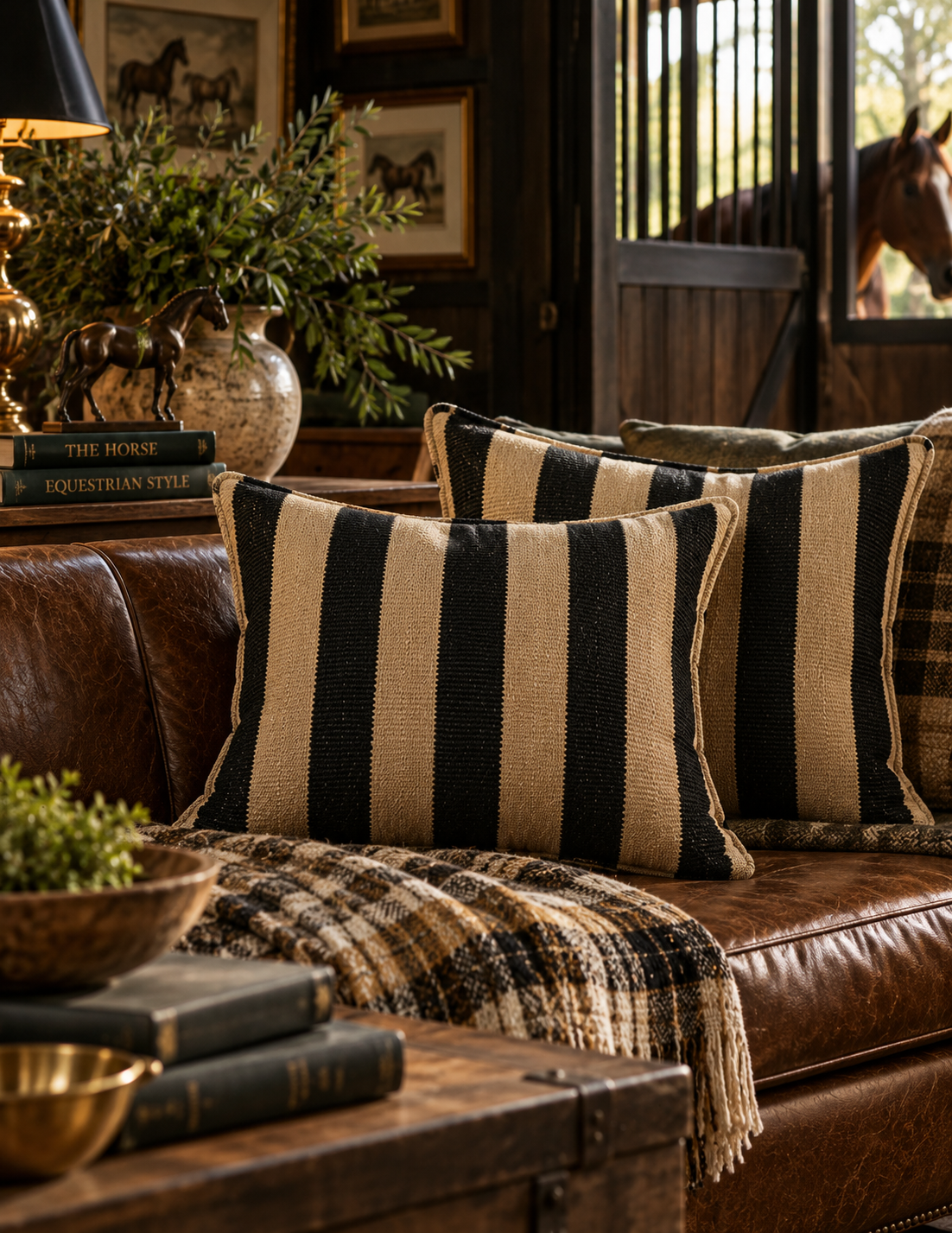The Portofino Striped Outdoor Pillows — Set of 2