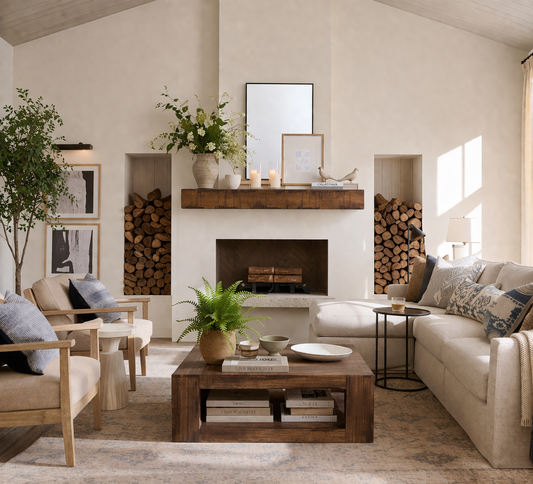 Rustic Poplar Reclaimed Natural Wood Fireplace Mantel Shelf